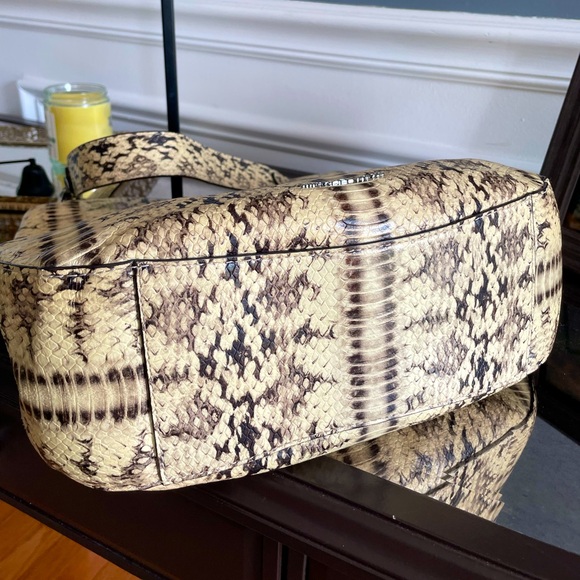 Michael Kors Snake Print Tote - Cream and Black - Picture 10 of 10